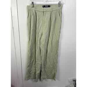 Hollister Pants Womens M Livvy Wide Leg Pistachio Ultra High Rise Pleat Waist
